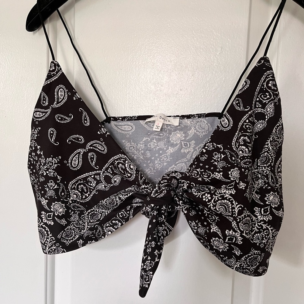 Bandana Print Crop Top